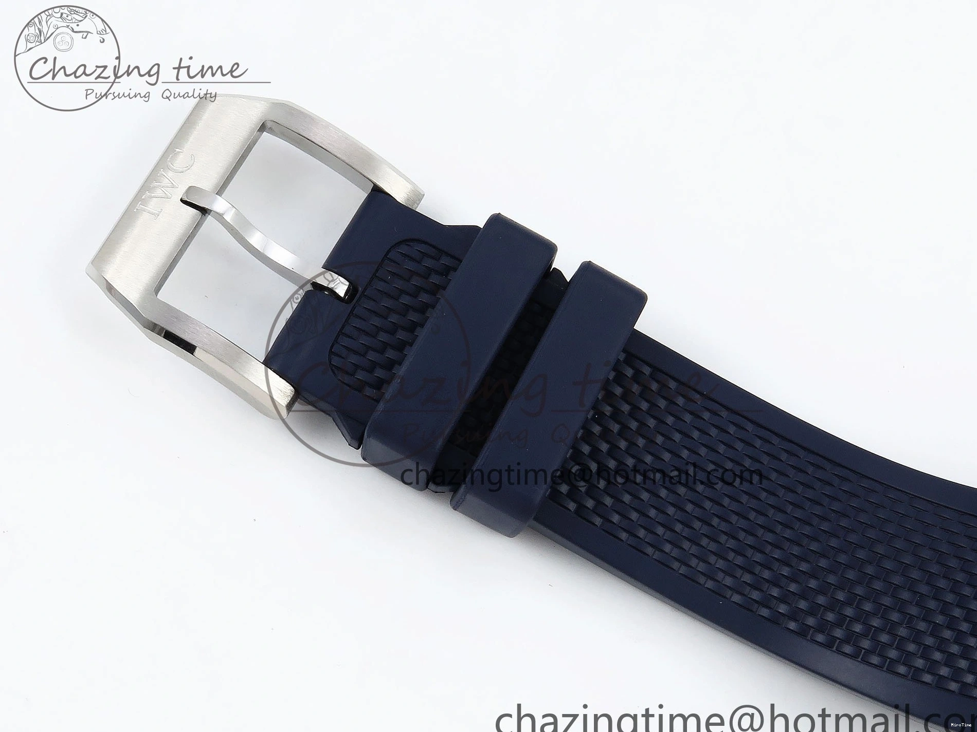 MIROTIME 0103 Casual Portuguese Chrono IW3716 Z+F 1:1 Best Edition White Dial on Blue Rubber Strap A 7016